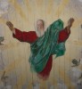 Eichholz: Hölzerne Decke mit der Darstellung eines schwebenden Gottvaters